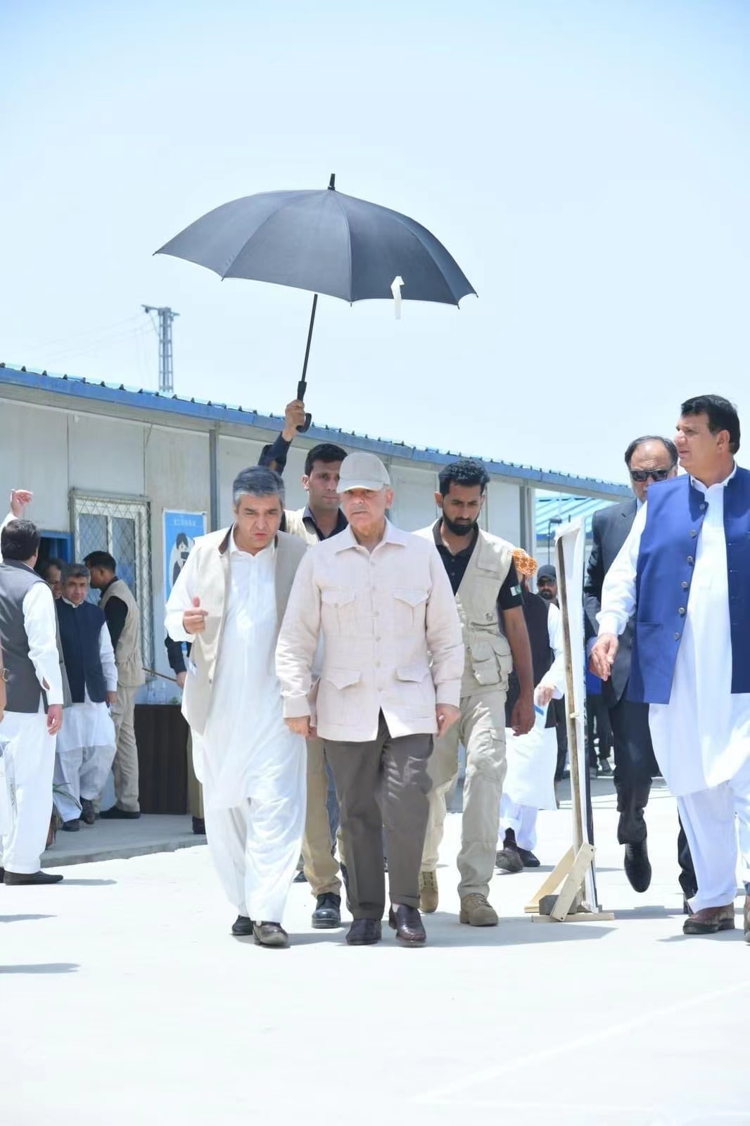 Prime Minister Shahbaz Sharif visiting Century Steel Rashakai facility